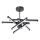 Lampadario a sospensione con supporto rigido LED 6xLED/10W/230V 3000-6500K diametro 66 cm nero