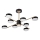 Lampadario a sospensione con supporto rigido LED 8xLED/7W/230V + LED/6W 3000-6000K diametro 77 cm oro/nero