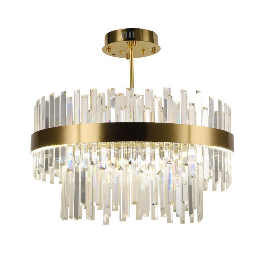 LED Dimmerabile cristallo lampadario on a pole LED/80W/230V 3000-6500K oro + telecomando