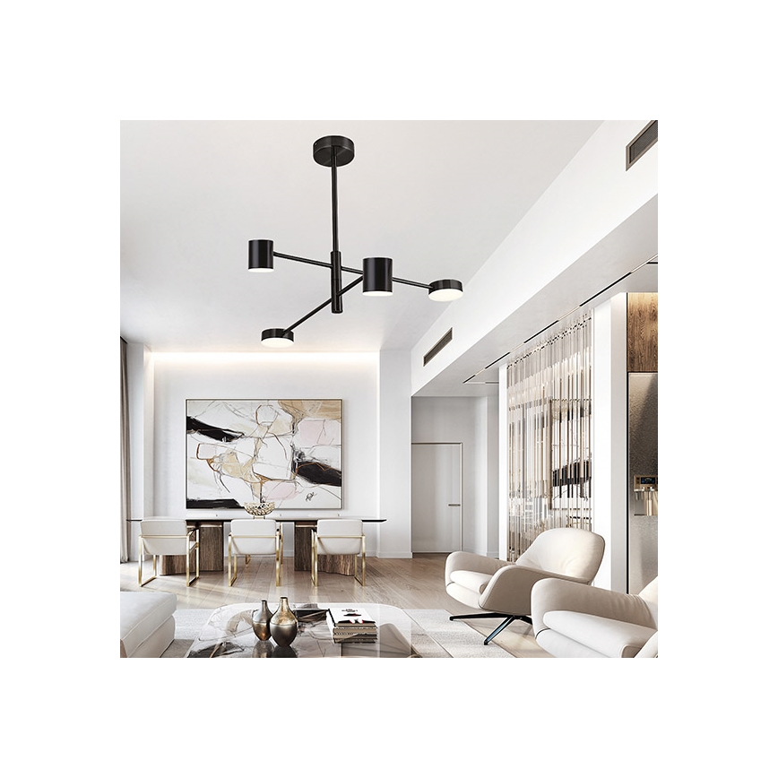 Lampadario a sospensione con supporto rigido LED LED/24W/230V 3000K nero