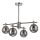 Lampadario a sospensione con supporto rigido LILOU 4xE14/5W/230V cromo opaco/fumé