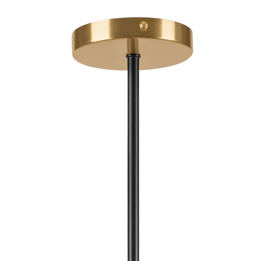 Lampadario a sospensione con supporto rigido LILOU 4xE14/5W/230V oro/nero/fumé beige