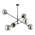 Lampadario a sospensione con supporto rigido LINEAR 6xE14/10W/230V nero/grigio
