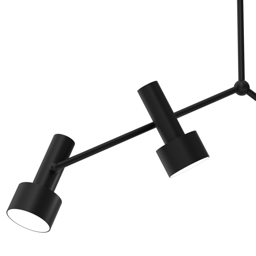 Lampadario a sospensione con supporto rigido LINTERNA 3xGX53/12W/230V nero