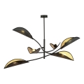 Lampadario a sospensione con supporto rigido LOTUS 6xE14/10W/230V nero/oro
