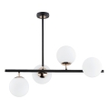 Lampadario a sospensione con supporto rigido LURO 4xE14/10W/230V nero