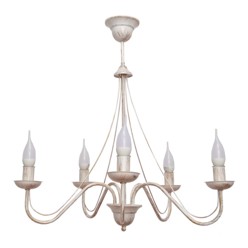Lampadario a sospensione con supporto rigido MALBO III 5xE14/10W/230V