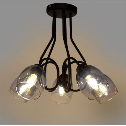 Lampadario a sospensione con supporto rigido MARIETTA 5xE27/15W/230V