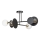 Lampadario a sospensione con supporto rigido MINERVA 2xE27/15W + 2xE14/10W/230V nero