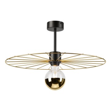 Lampadario a sospensione con supporto rigido MONTANA 1xE27/15W/230V diametro 45 cm oro/nero
