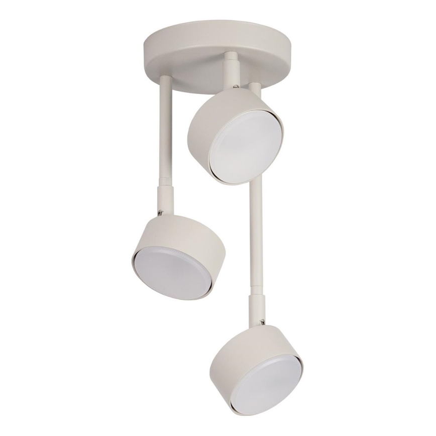 Lampadario a sospensione con supporto rigido NEMO 3xGX53/12W/230V beige