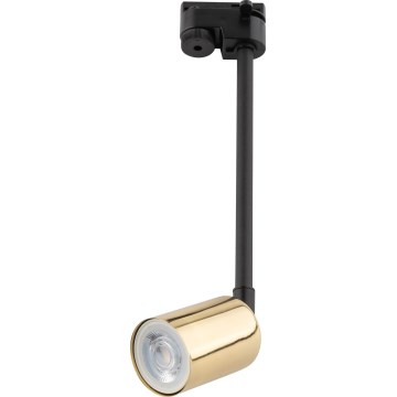 Lampadario a sospensione con supporto rigido per sistema ferroviario monofase TOP 1xGU10/10W/230V oro/nero