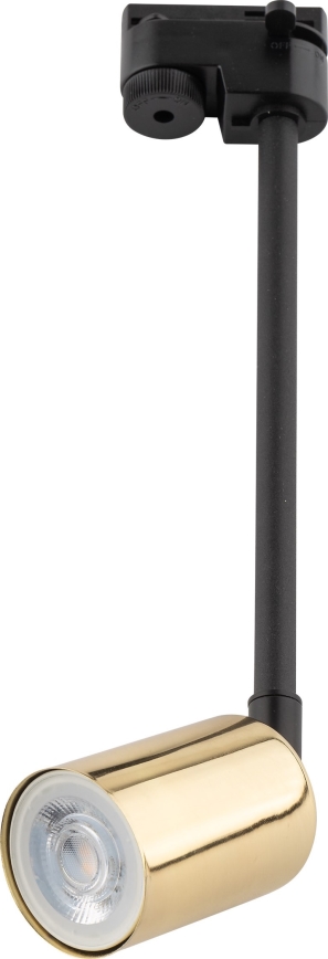 Lampadario a sospensione con supporto rigido per sistema ferroviario monofase TOP 1xGU10/10W/230V oro/nero