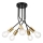 Lampadario a sospensione con supporto rigido PRIYA 5xE27/15W/230V nero