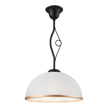 Lampadario a sospensione con supporto rigido RETRO 1xE27/60W/230V nero