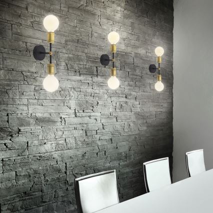 Lampadario a sospensione con supporto rigido RETRO 2xE27/60W/230V