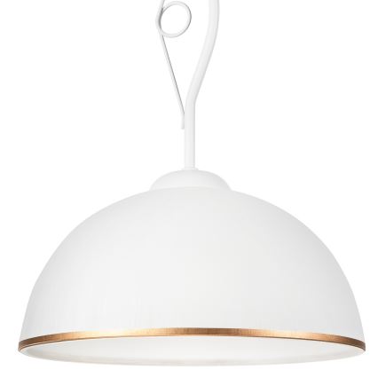 Lampadario a sospensione con supporto rigido RETRO II 1xE27/60W/230V bianco