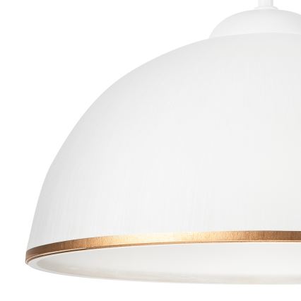 Lampadario a sospensione con supporto rigido RETRO II 1xE27/60W/230V bianco