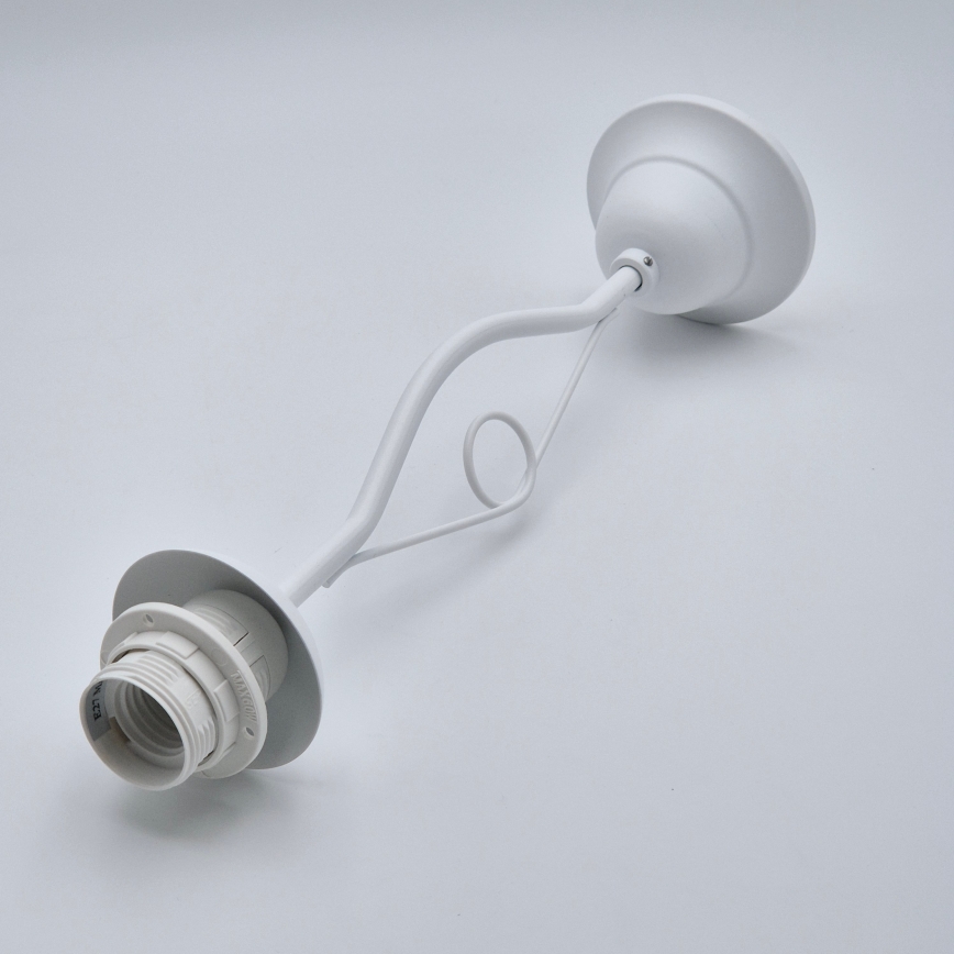 Lampadario a sospensione con supporto rigido RETRO II 1xE27/60W/230V bianco