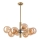 Lampadario a sospensione con supporto rigido ROLLO 8xG9/5W/230V oro/fumé beige
