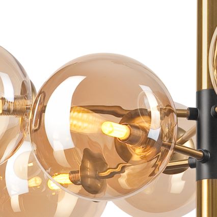 Lampadario a sospensione con supporto rigido ROLLO 8xG9/5W/230V oro/fumé beige