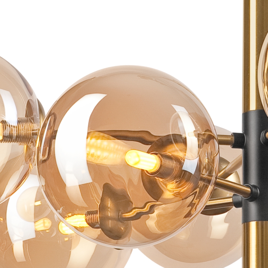 Lampadario a sospensione con supporto rigido ROLLO 8xG9/5W/230V oro/fumé beige
