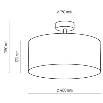 Lampadario a sospensione con supporto rigido RONDO 4xE27/15W/230V diametro 40 cm beige