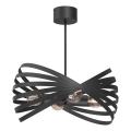 Lampadario a sospensione con supporto rigido SPARKLE 4xE27/15W/230V nero