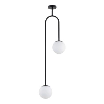 Lampadario a sospensione con supporto rigido VECTOR 2xE14/10W/230V nero