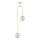 Lampadario a sospensione con supporto rigido VECTOR 2xE14/10W/230V oro
