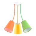 Lampadario a sospensione con supporto rigido WIRE COLOUR 3xE27/60W/230V