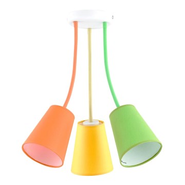 Lampadario a sospensione con supporto rigido WIRE COLOUR 3xE27/60W/230V