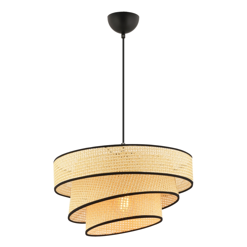Lampadario a sospensione COUPER 1xE27/60W/230V beige/nero