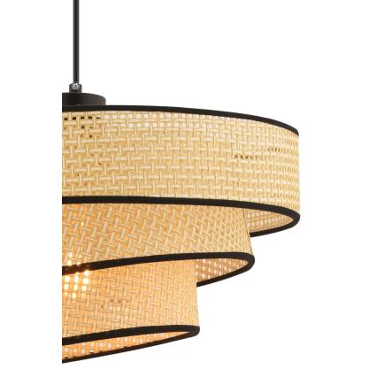 Lampadario a sospensione COUPER 1xE27/60W/230V beige/nero