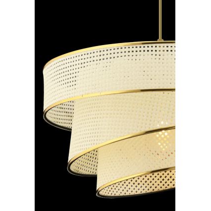 Lampadario a sospensione COUPER 1xE27/60W/230V bianco/oro