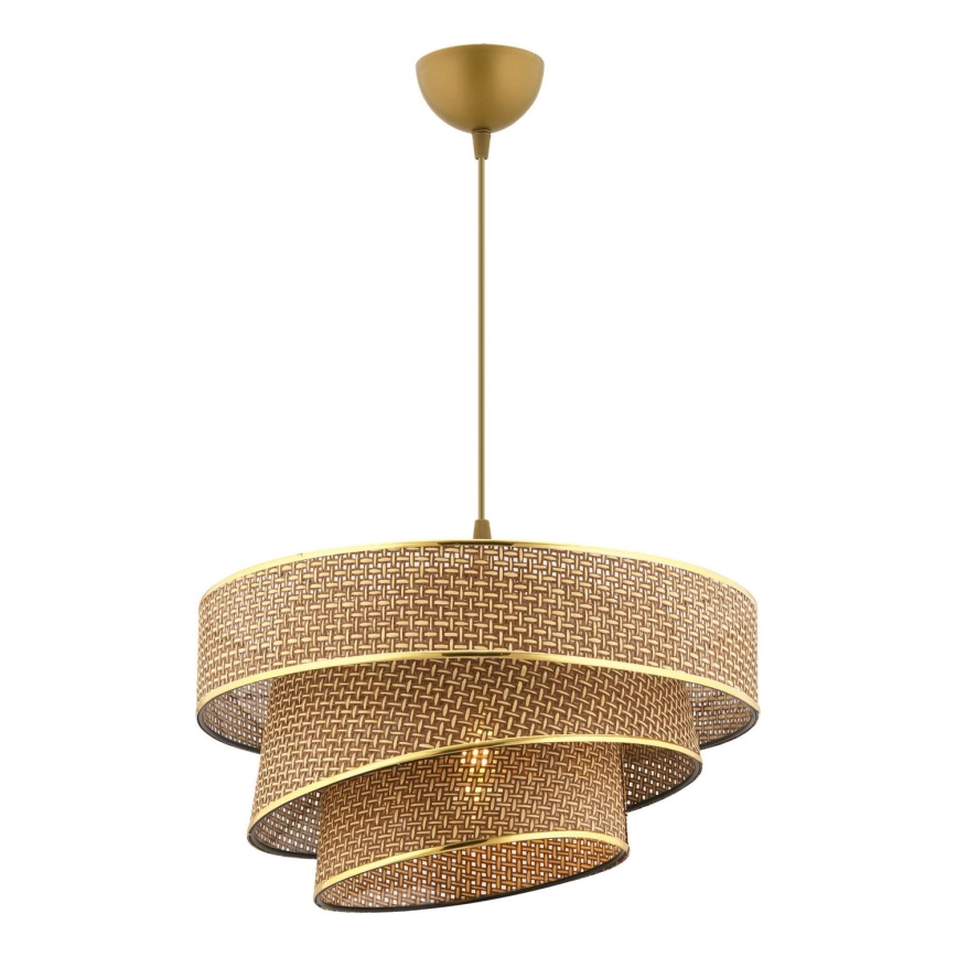 Lampadario a sospensione COUPER 1xE27/60W/230V marrone/oro