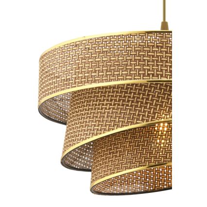 Lampadario a sospensione COUPER 1xE27/60W/230V marrone/oro