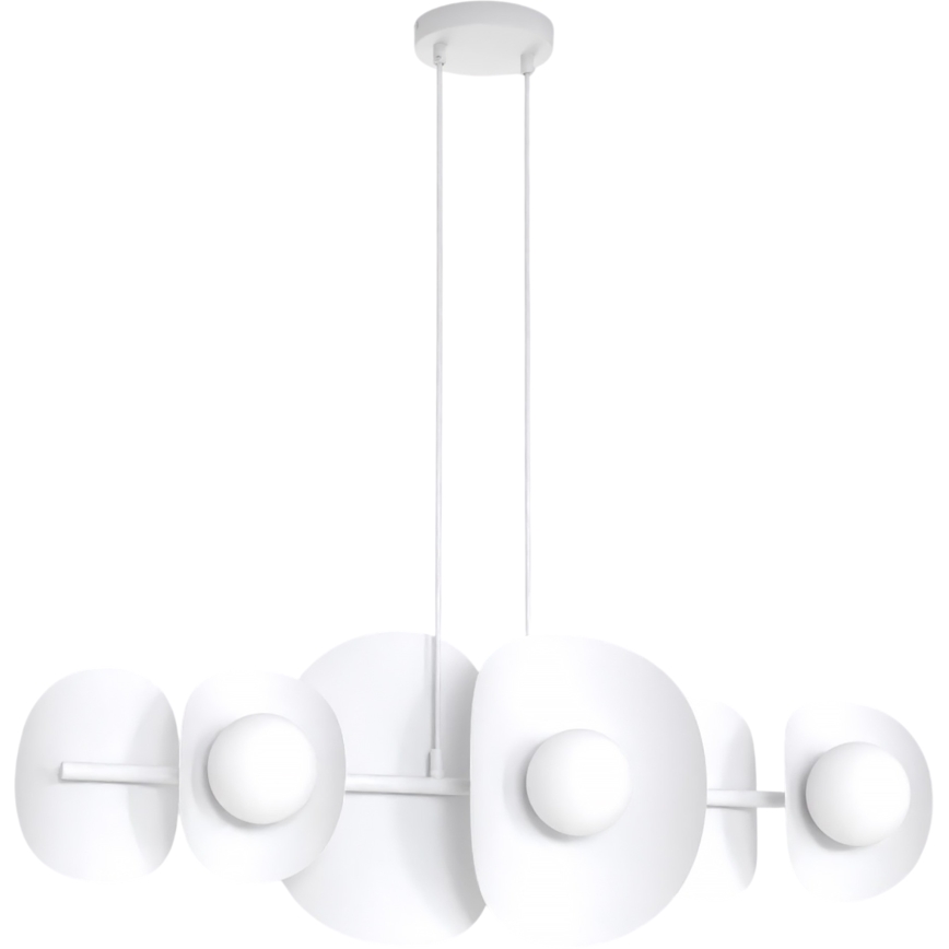 Lampadario a sospensione ELEMENTI 6xG9/8W/230V bianco