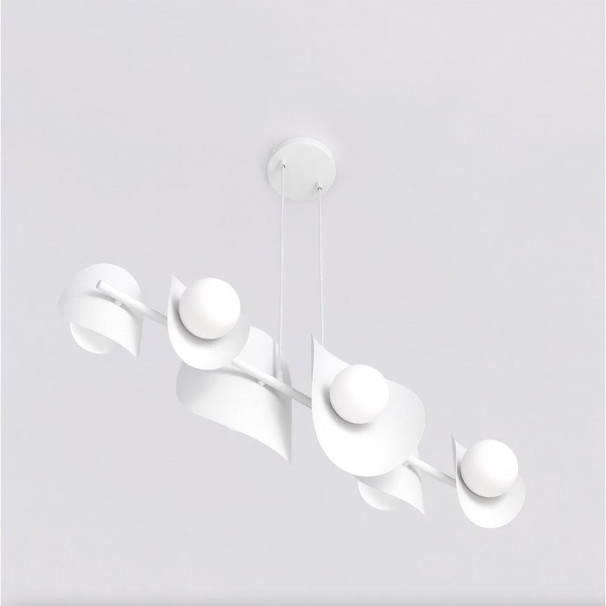 Lampadario a sospensione ELEMENTI 6xG9/8W/230V bianco