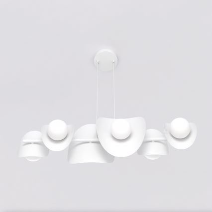 Lampadario a sospensione ELEMENTI 6xG9/8W/230V bianco