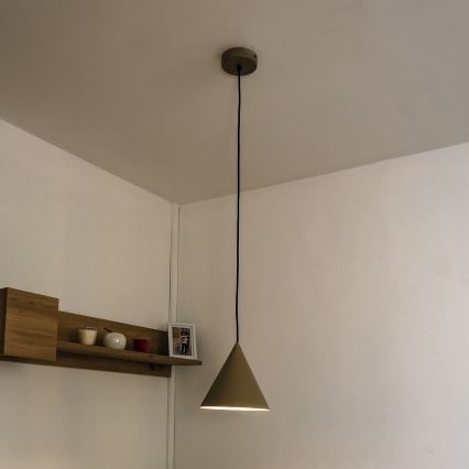 Lampadario a sospensione ETNA II 1x E27/15W/230V Ø 18,5 cm beige
