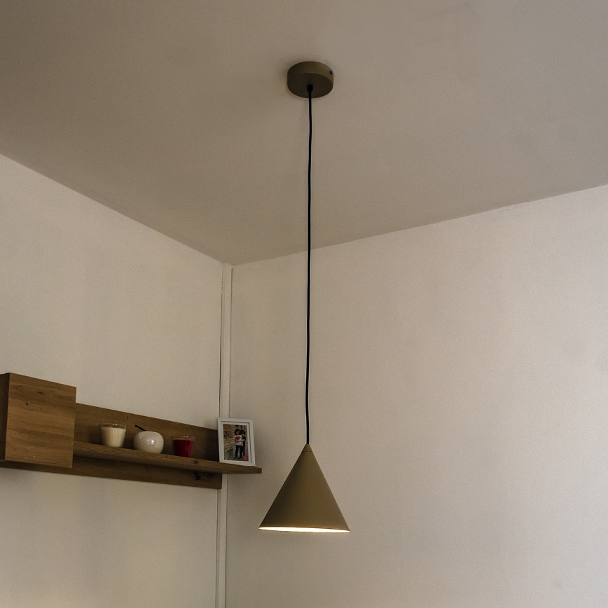 Lampadario a sospensione ETNA II 1x E27/15W/230V Ø 18,5 cm beige