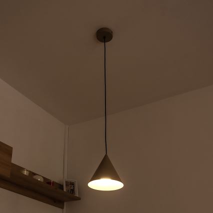 Lampadario a sospensione ETNA II 1x E27/15W/230V Ø 18,5 cm beige