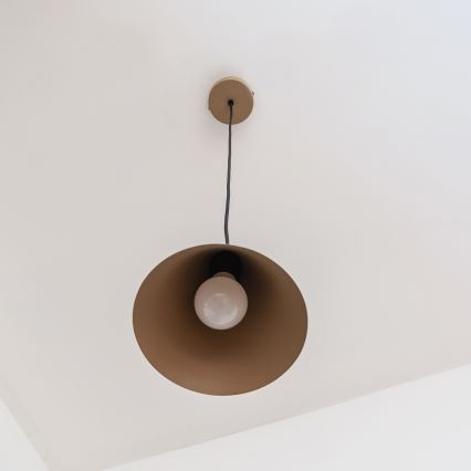 Lampadario a sospensione ETNA II 1x E27/15W/230V Ø 18,5 cm beige