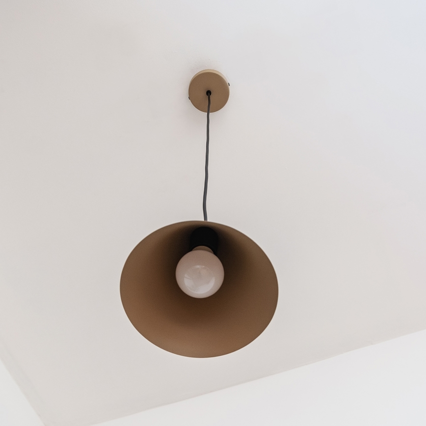 Lampadario a sospensione ETNA II 1x E27/15W/230V Ø 18,5 cm beige