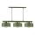 Lampadario a sospensione IGNIA 3xE27/60W/230V verde/oro