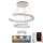 Lampadario a sospensione in cristallo dimmerabile a LED su cavo LED/100W/230V 3000-6500K argento + telecomando