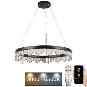 Lampadario a sospensione in cristallo dimmerabile a LED su cavo LED/40W/230V 3000-6500K + telecomando