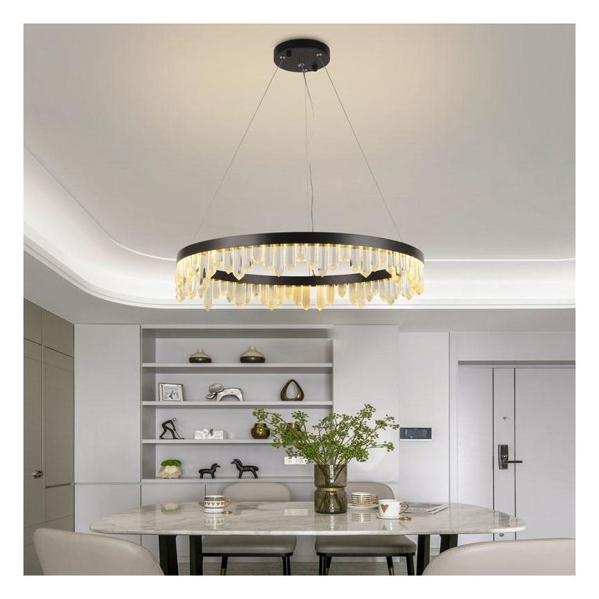 Lampadario a sospensione in cristallo dimmerabile a LED su cavo LED/40W/230V 3000-6500K + telecomando