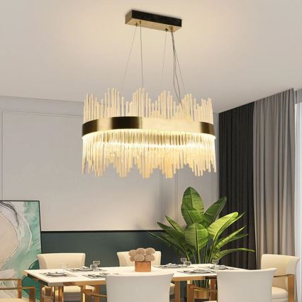 Lampadario a sospensione in cristallo dimmerabile a LED su cavo LED/70W/230V 3000-6500K + telecomando